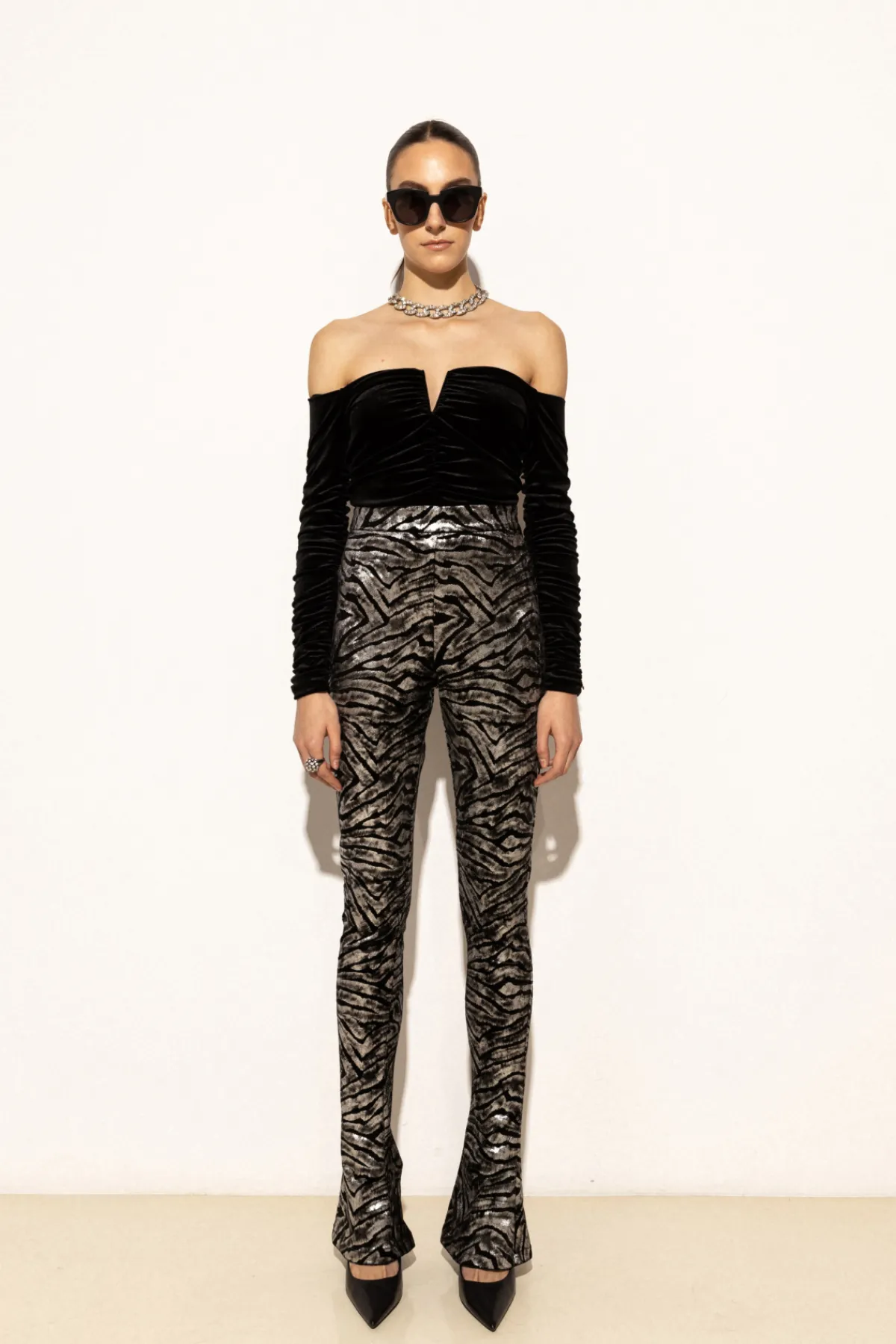 Clearance High waisted velvet pants Pants