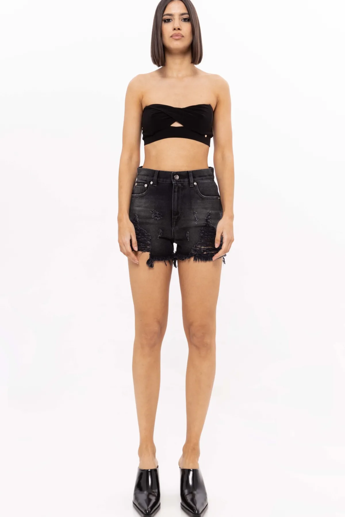 Discount High-waist cotton shorts Denim | Pants
