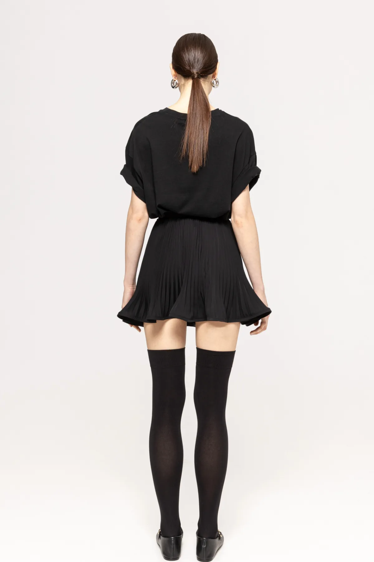 Hot High-waisted pleated mini skirt Skirts