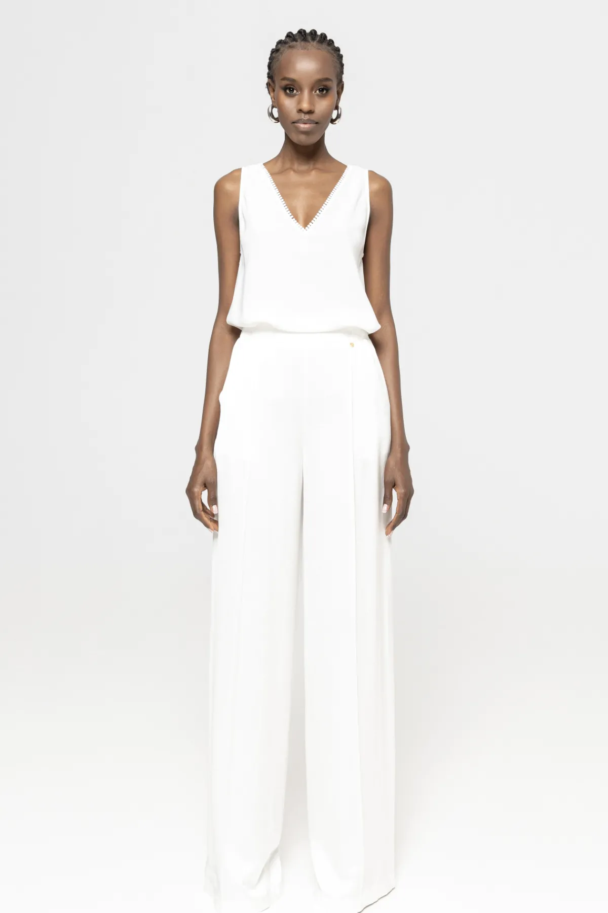 New High-waisted satin pants Pants