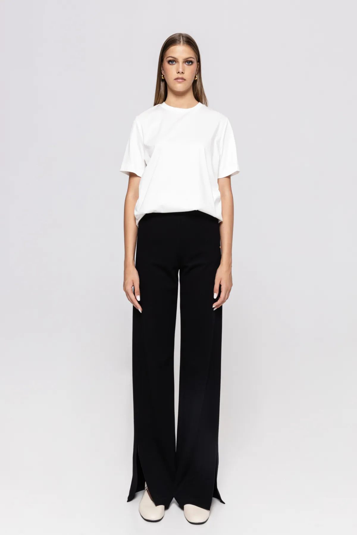 Shop High-waisted straight pants Pants