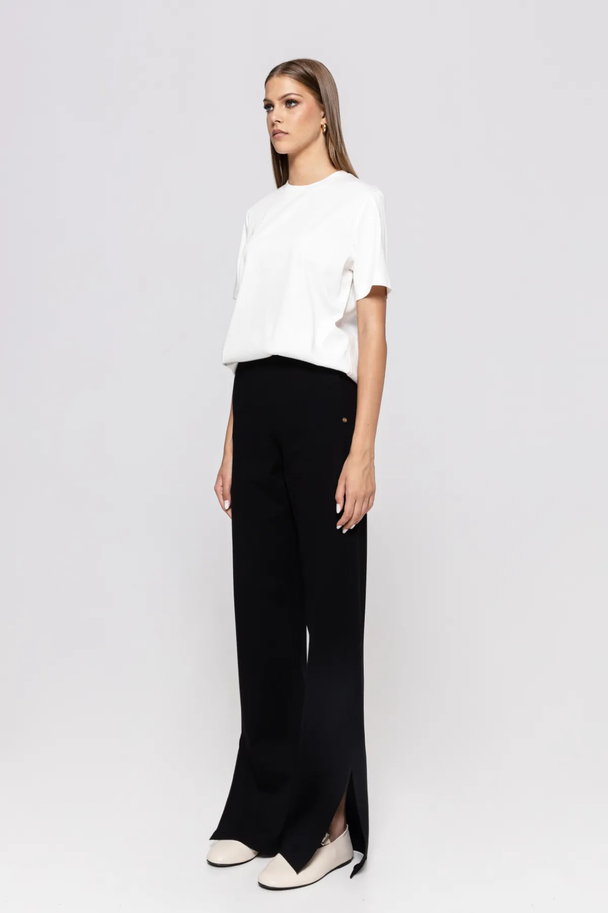 Shop High-waisted straight pants Pants
