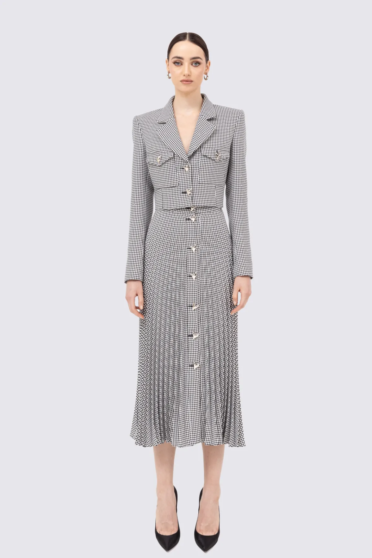 Hot Houndstooth cropped blazer Jackets