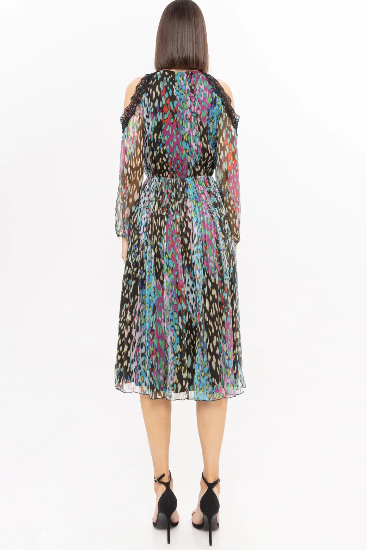 Outlet Lace detail silk dress Dresses