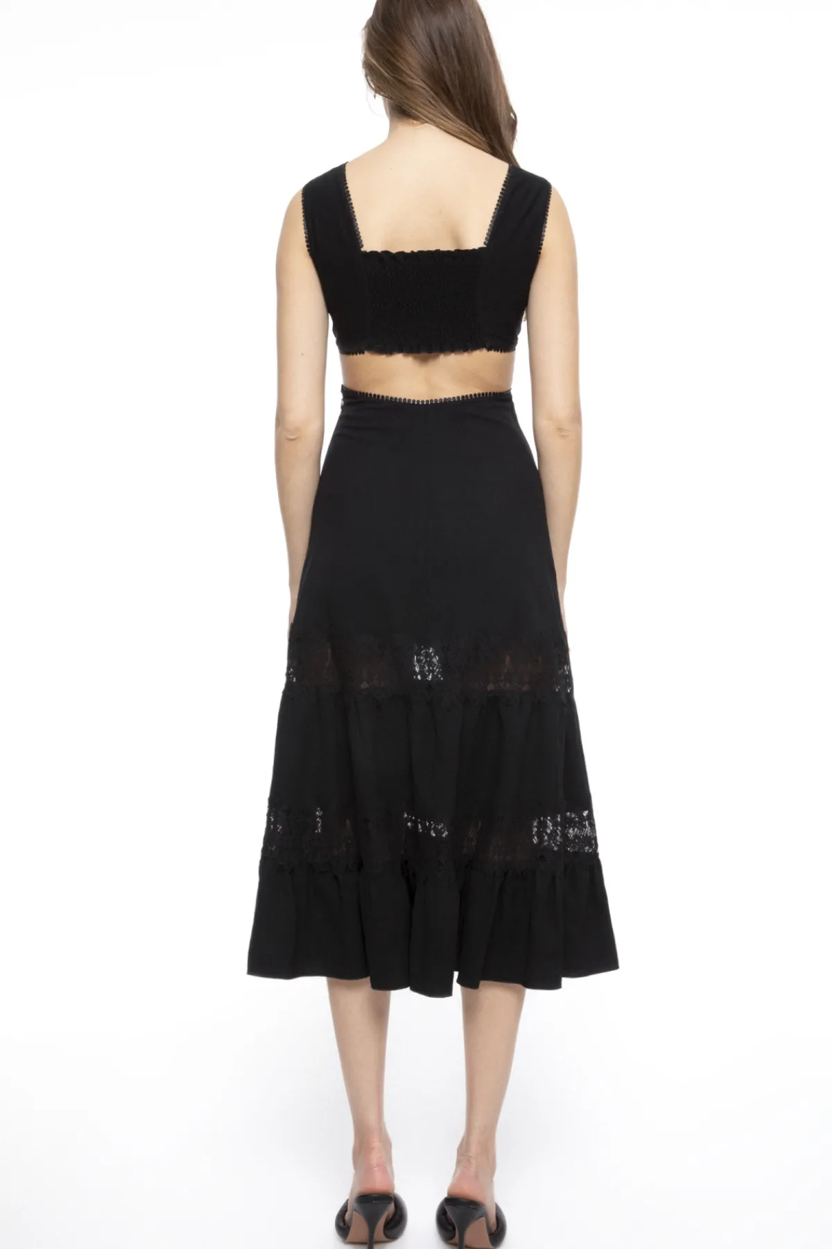 Online Lace detail viscose dress Dresses