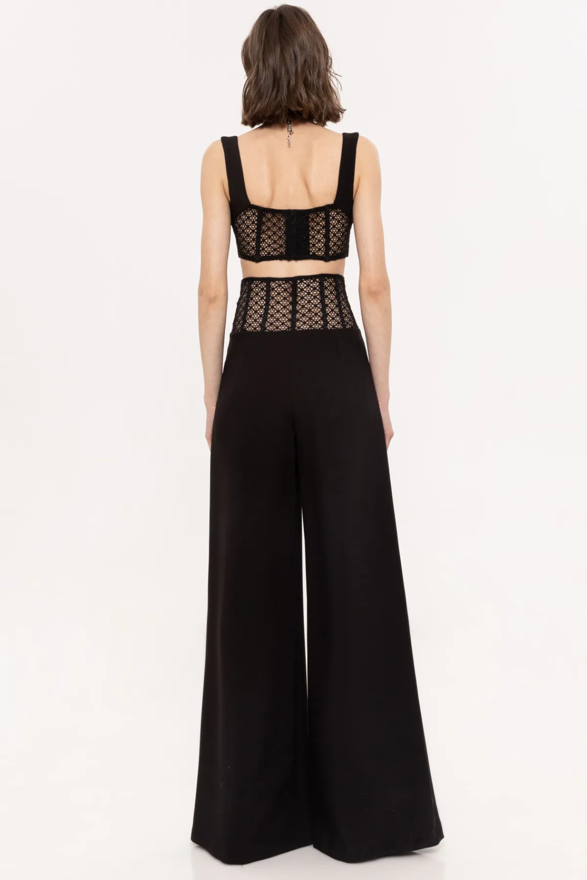 Shop Lace insert crop top Tops
