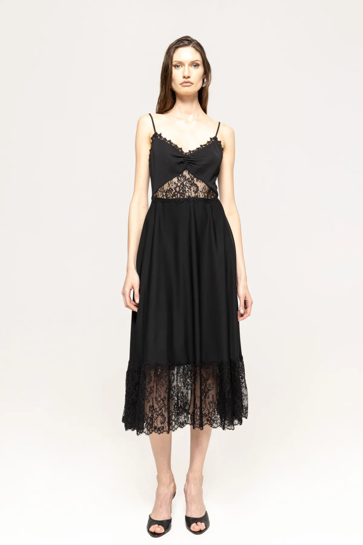 Sale Lace insert midi dress Dresses