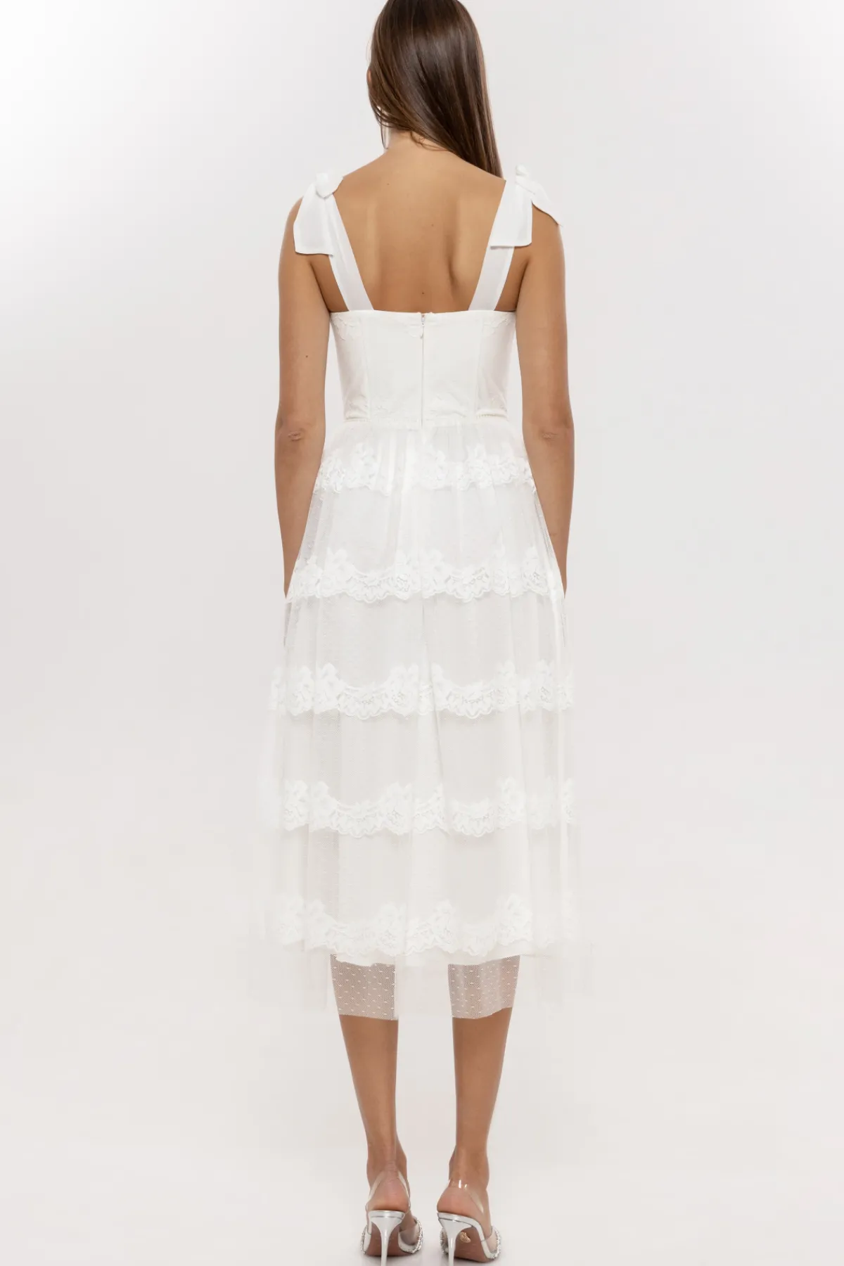 Cheap Lace insert tulle dress Dresses