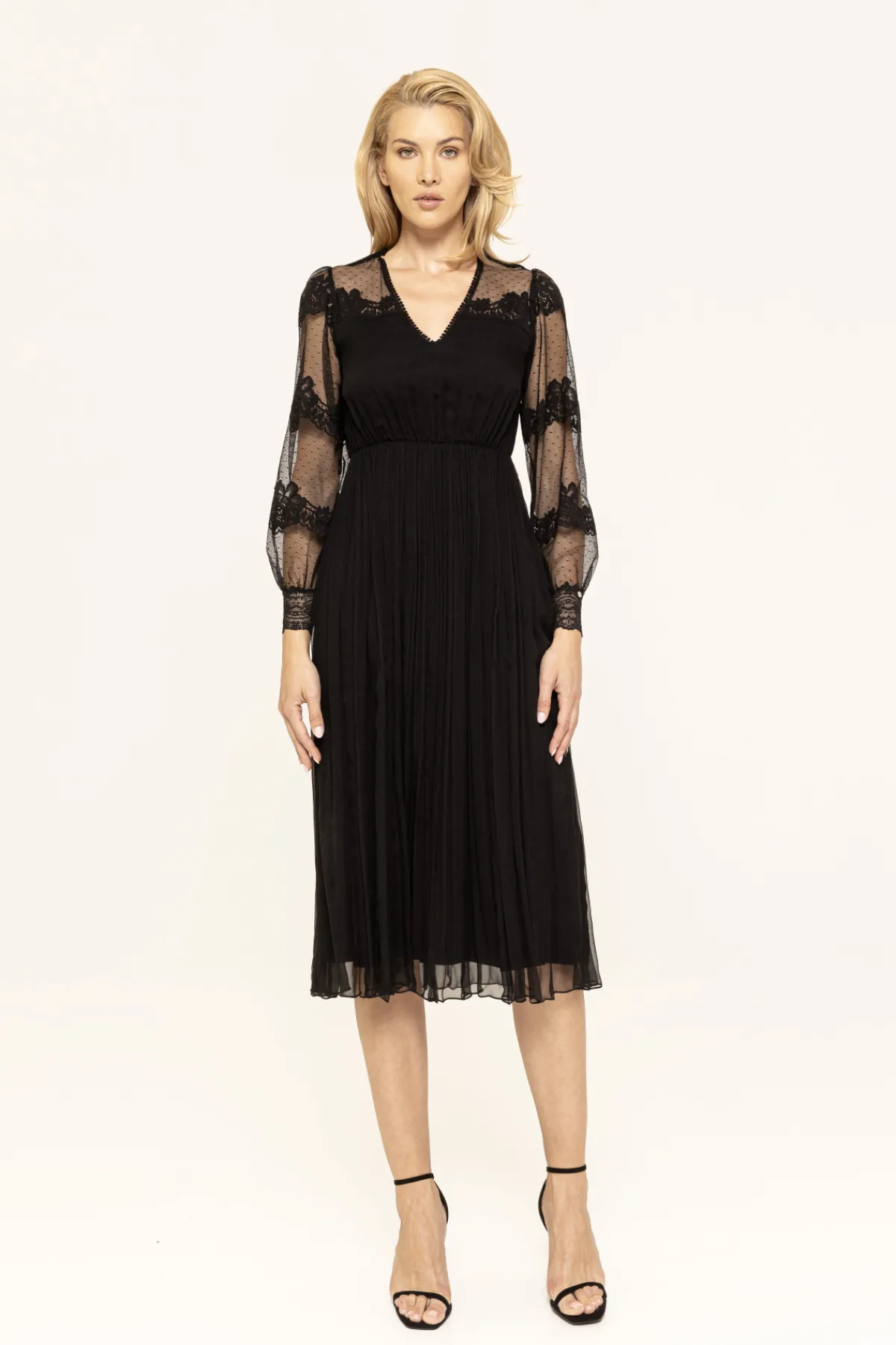 Cheap Lace-paneled silk dress Dresses