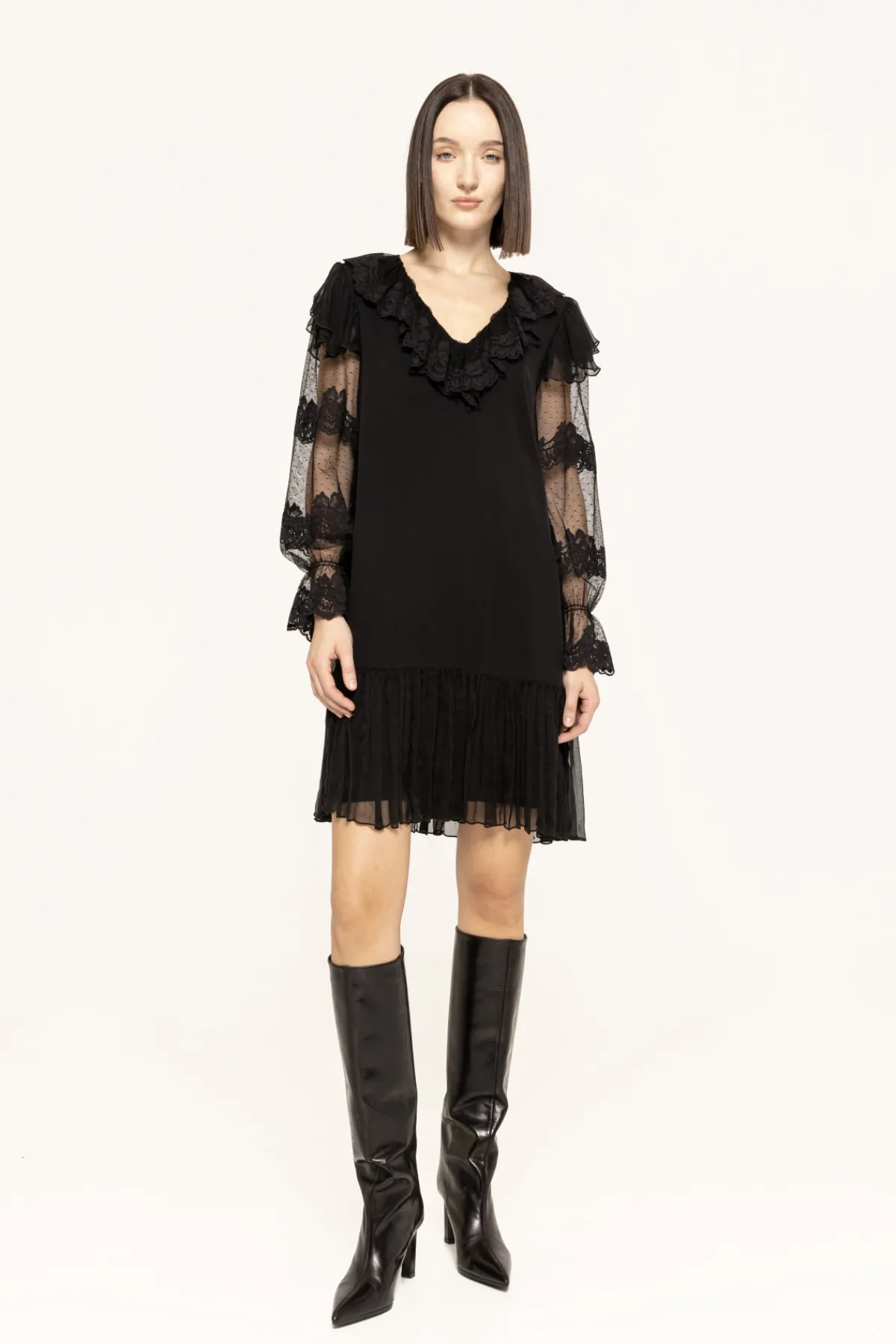 New Lace-paneled silk dress Dresses