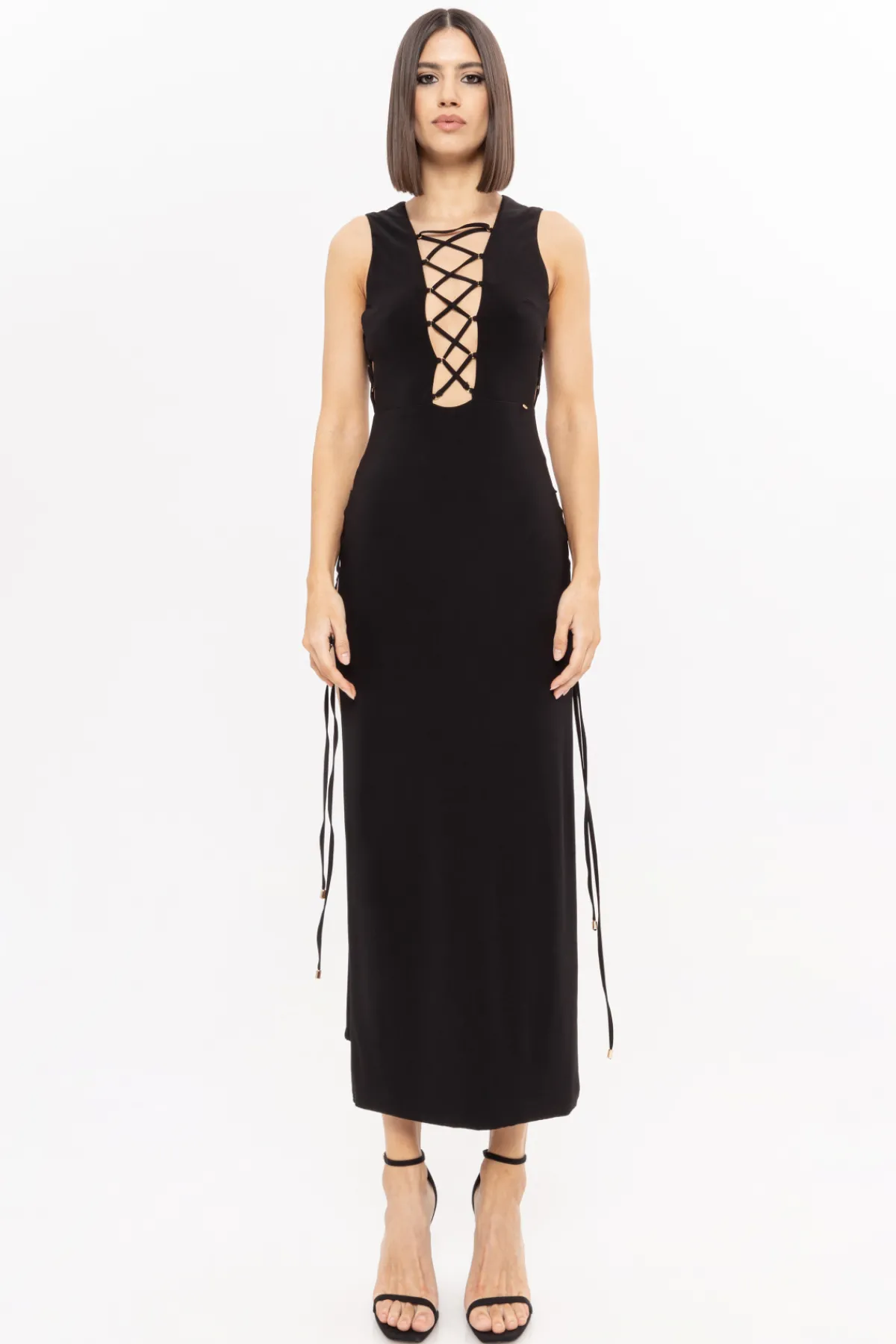 Flash Sale Lace-up midi dress Dresses