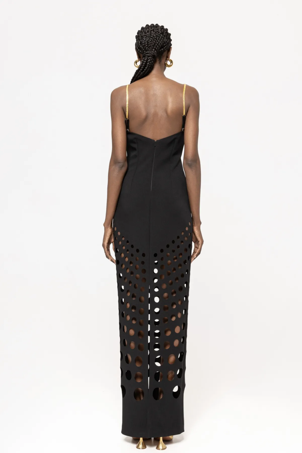 Outlet Laser cuts crepe dress Dresses