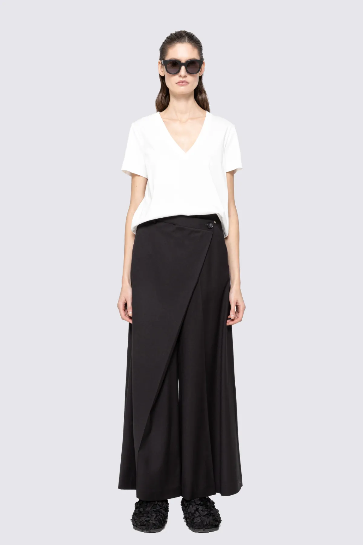 Outlet Layered wool pants Pants