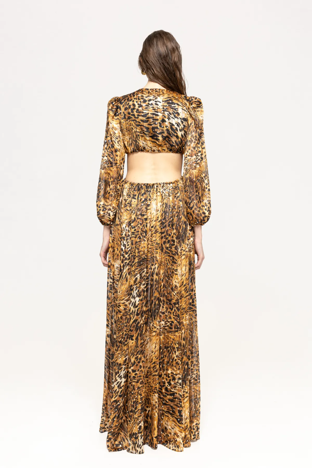 Flash Sale Leopard- chiffon maxi dress Dresses