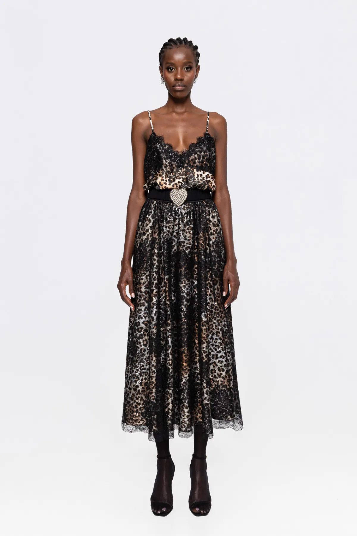 Hot Leopard- lace midi skirt Skirts