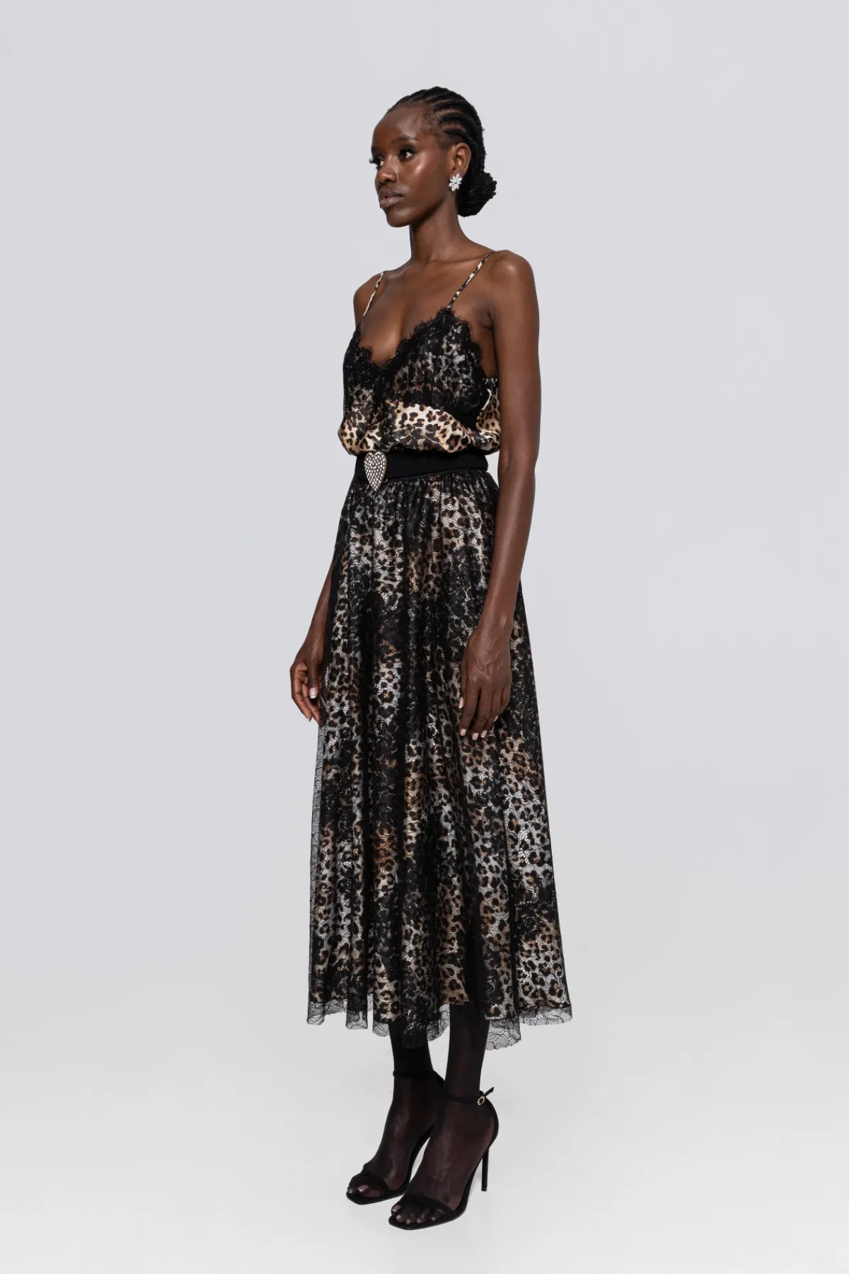 Hot Leopard- lace midi skirt Skirts