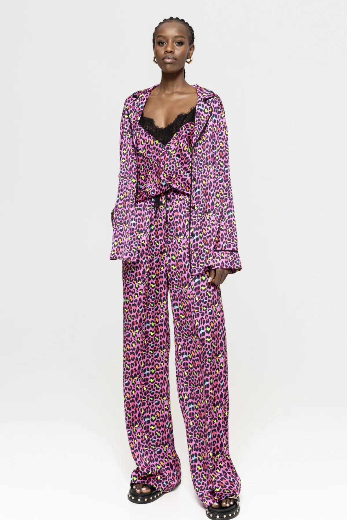 Cheap Leopard- satin shirt Tops