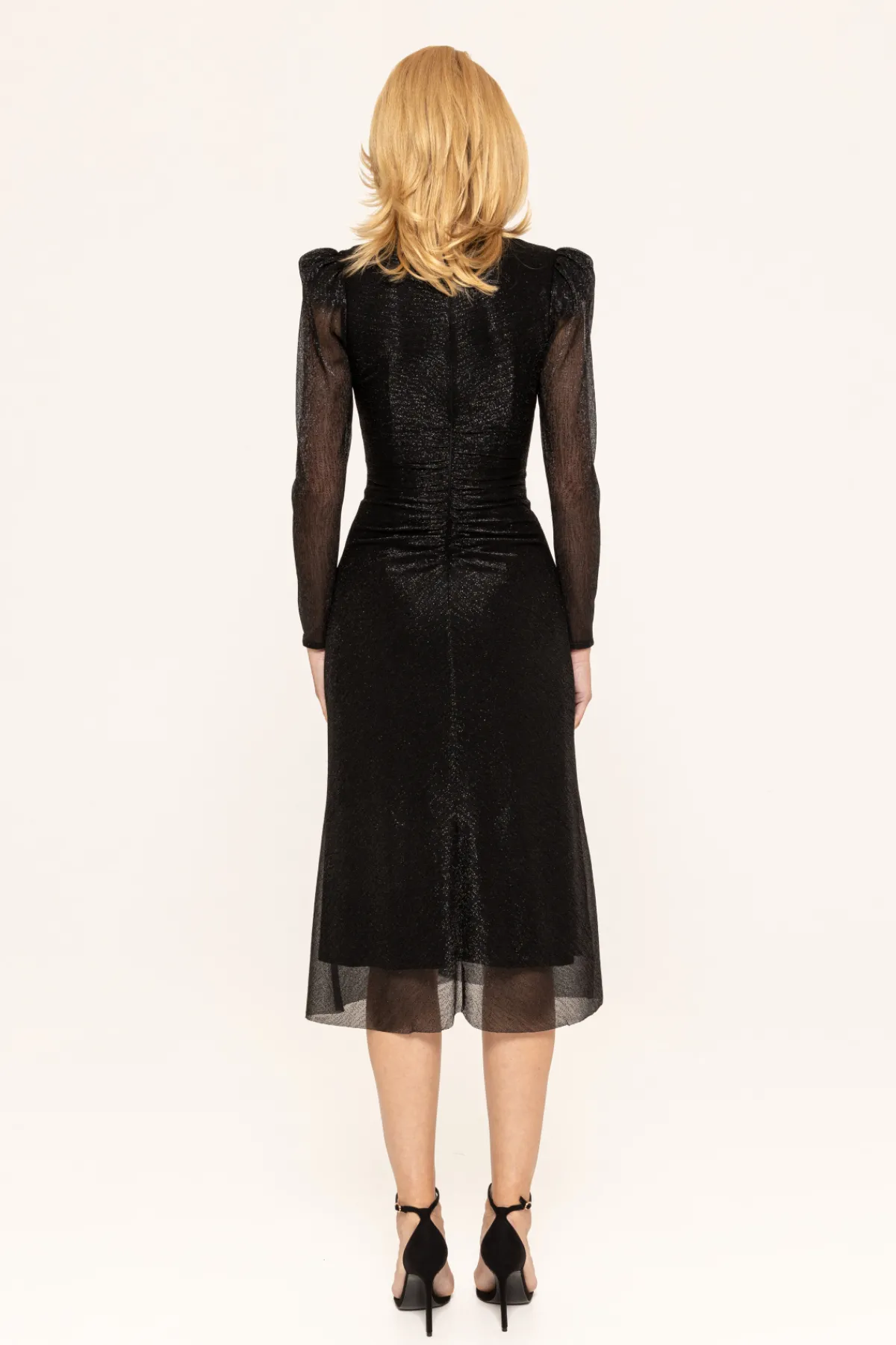 Clearance Lurex thread midi dress Dresses