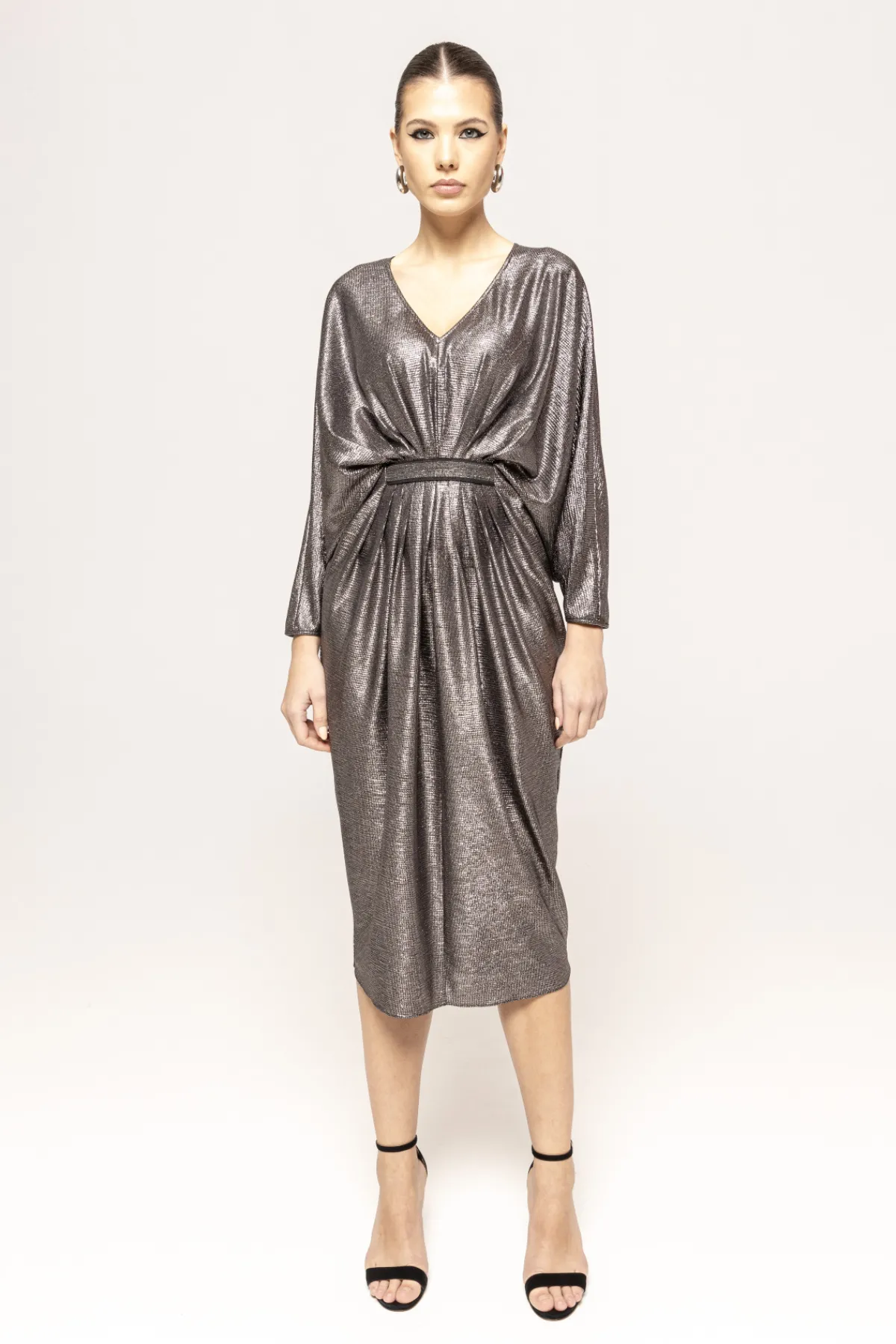 Best Sale Metallic effect midi dress Dresses