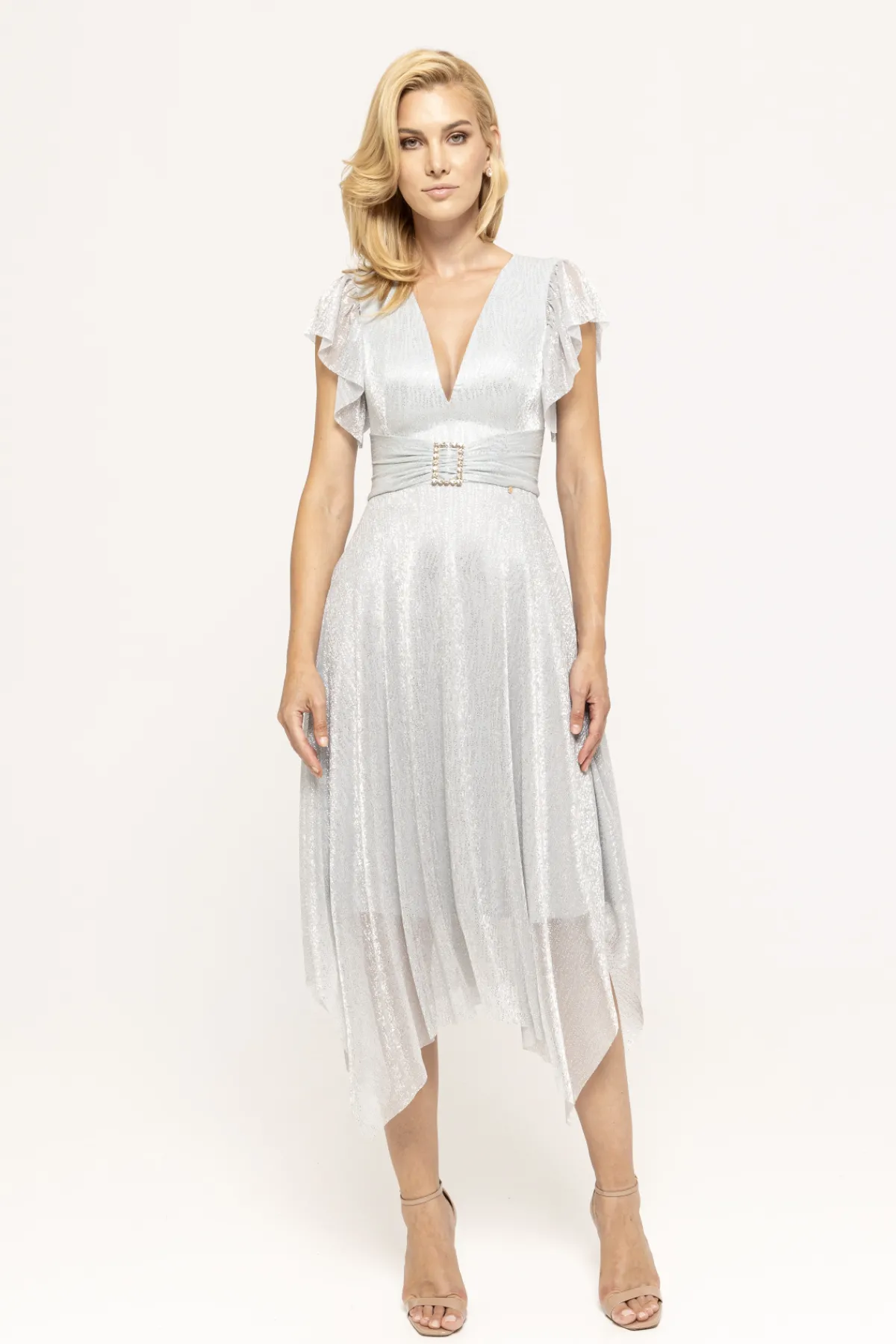 Flash Sale Metallic thread midi dress Dresses