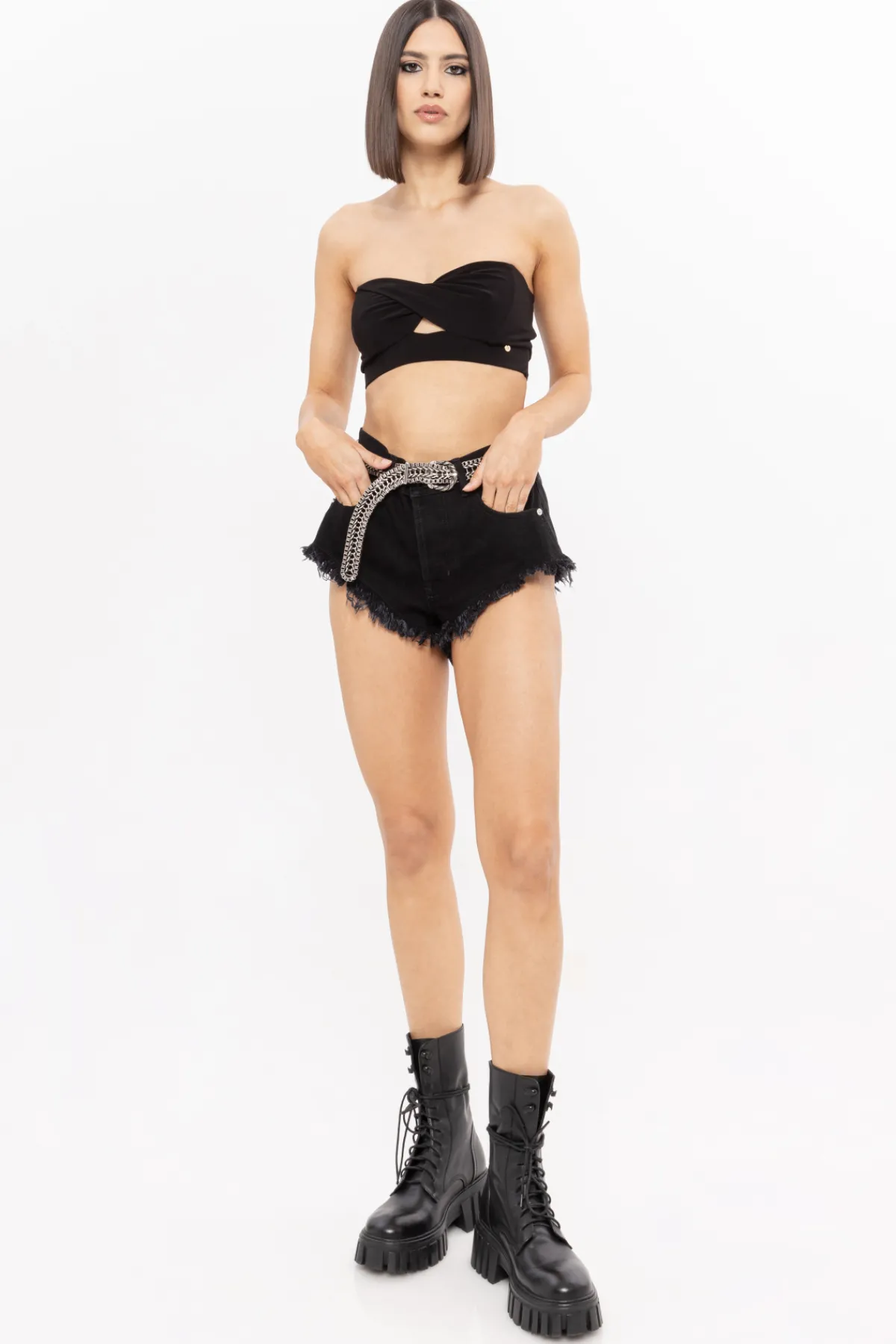 Hot Mid-rise denim mini shorts Denim | Pants