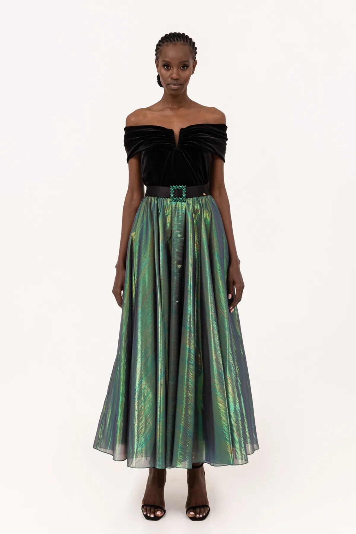 Best Sale Off-shoulder chiffon lamé dress Dresses