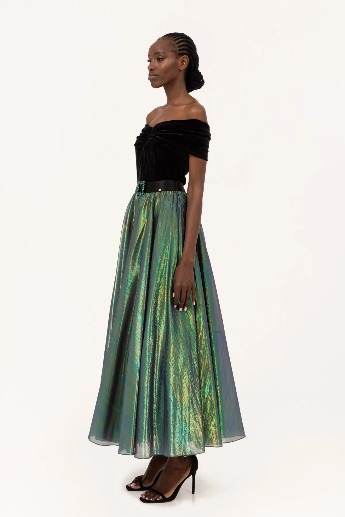 Best Sale Off-shoulder chiffon lamé dress Dresses