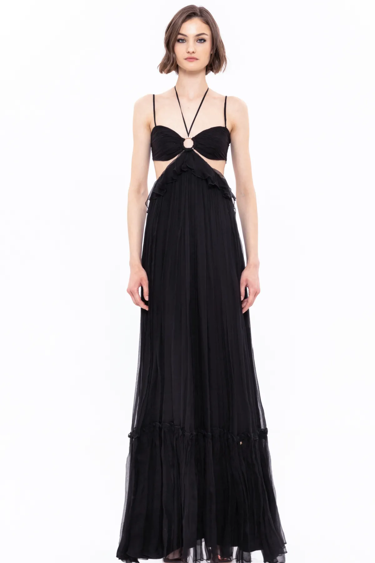 Outlet Open back silk maxi dress Dresses