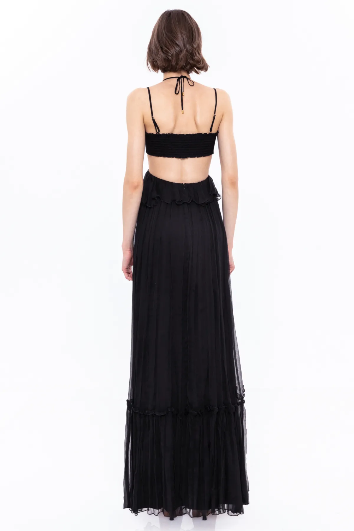 Outlet Open back silk maxi dress Dresses
