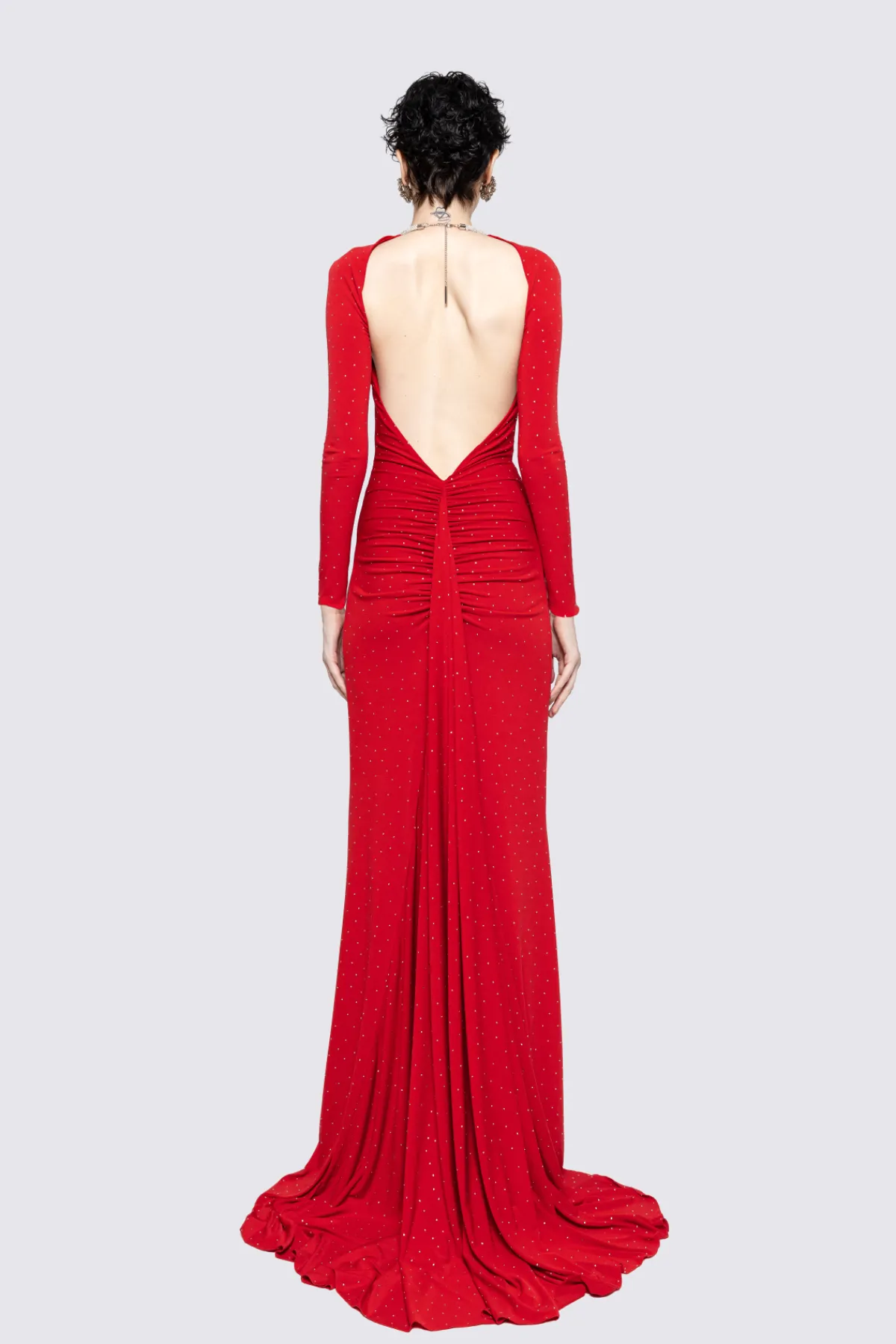 Cheap Open-back embellished maxi dress Dresses