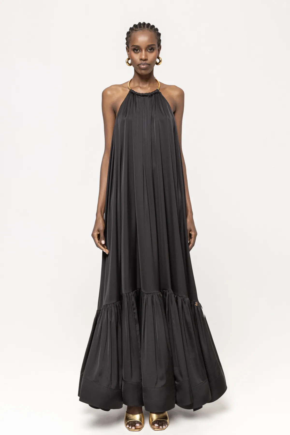 Hot Open-back satin maxi dress Dresses