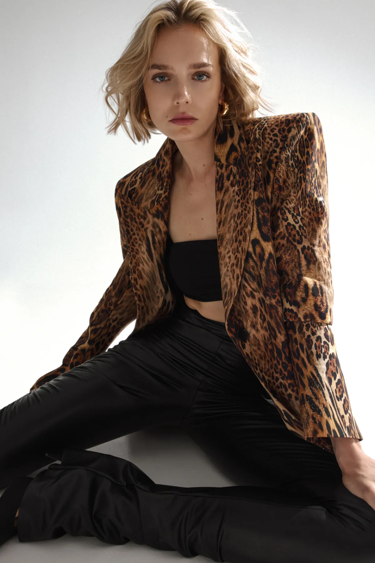 Hot Oversized single-breasted blazer Jackets