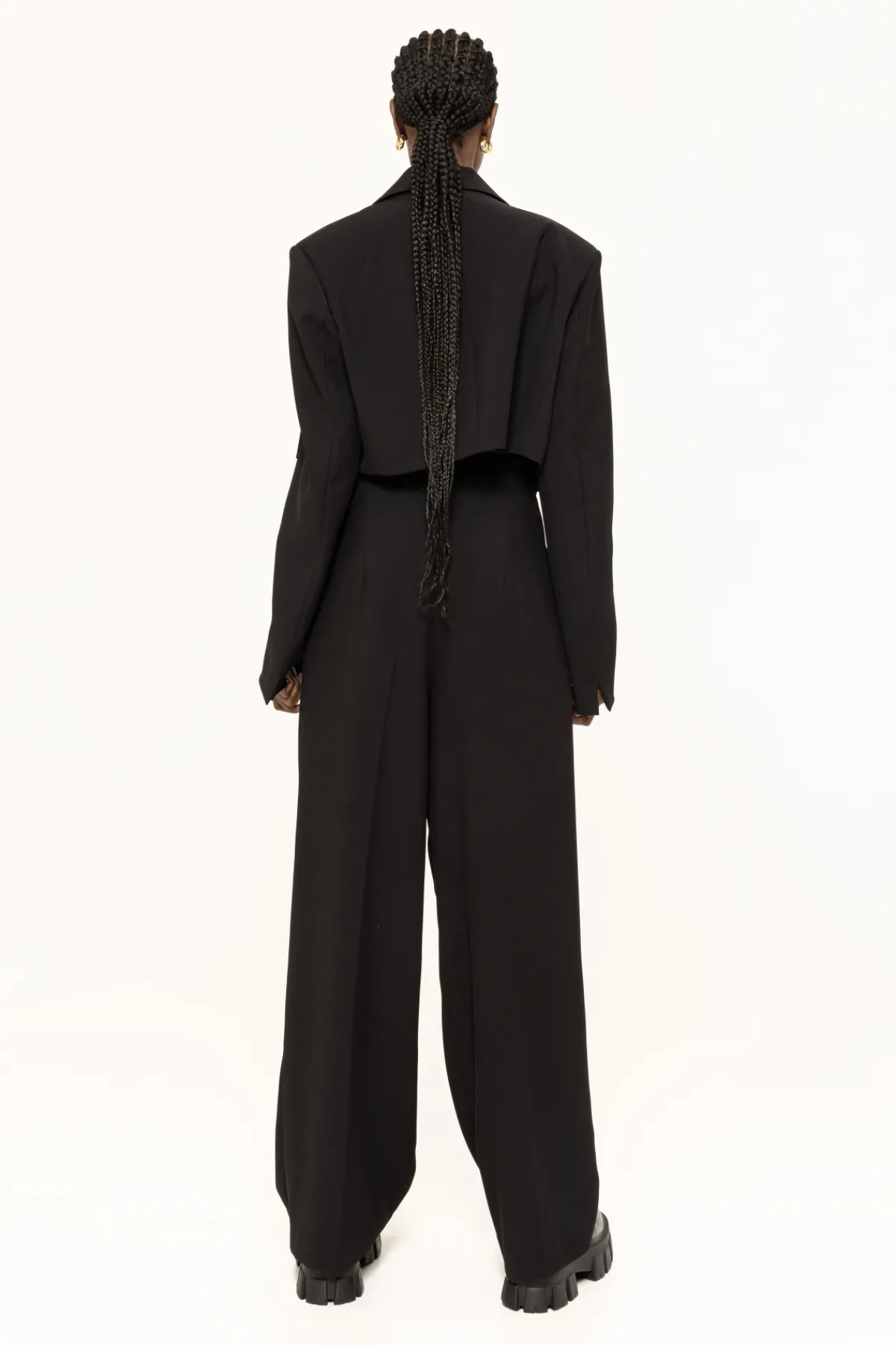Hot Oversized-fit cropped blazer Jackets