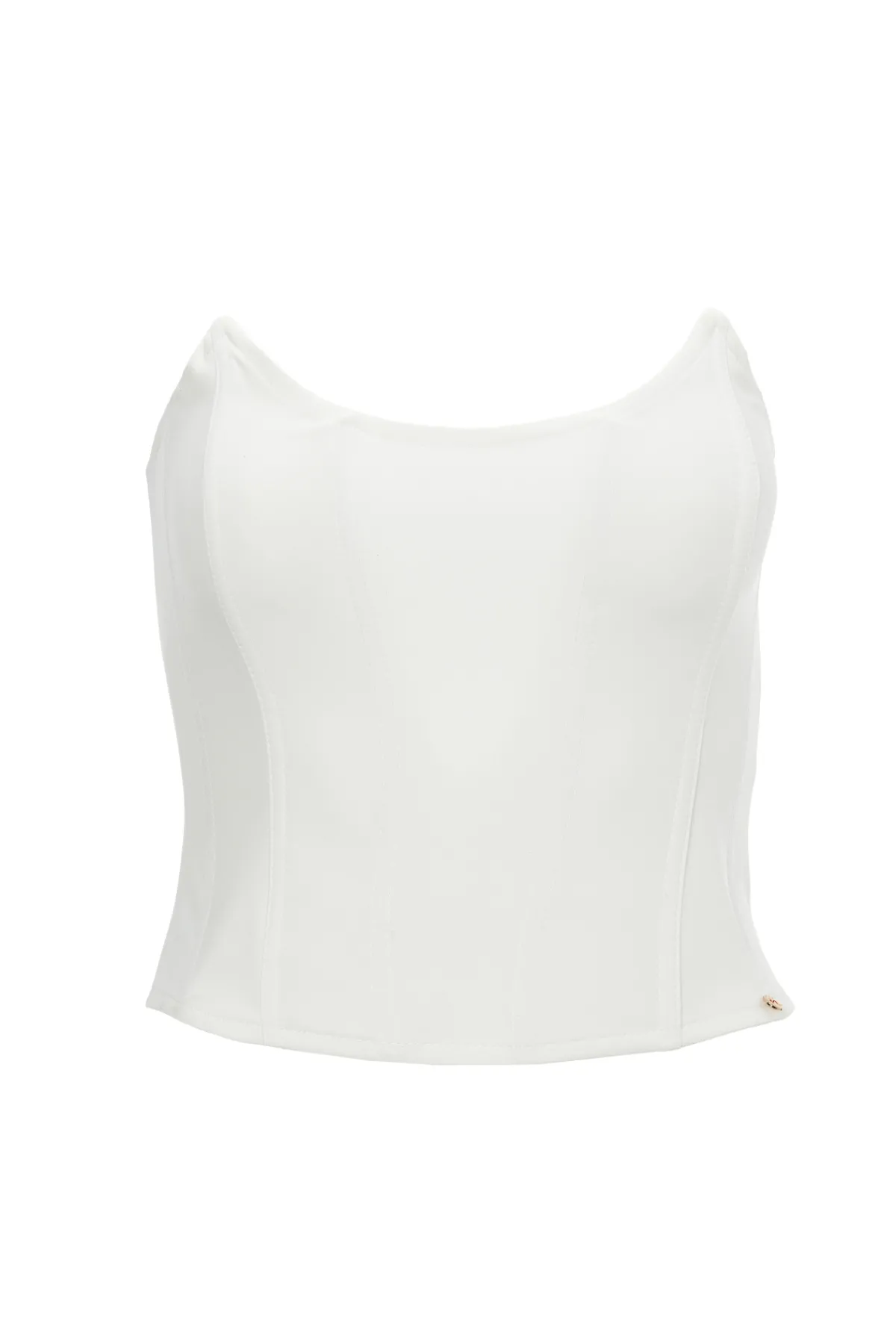 Cheap Panelled zip-up corset Tops