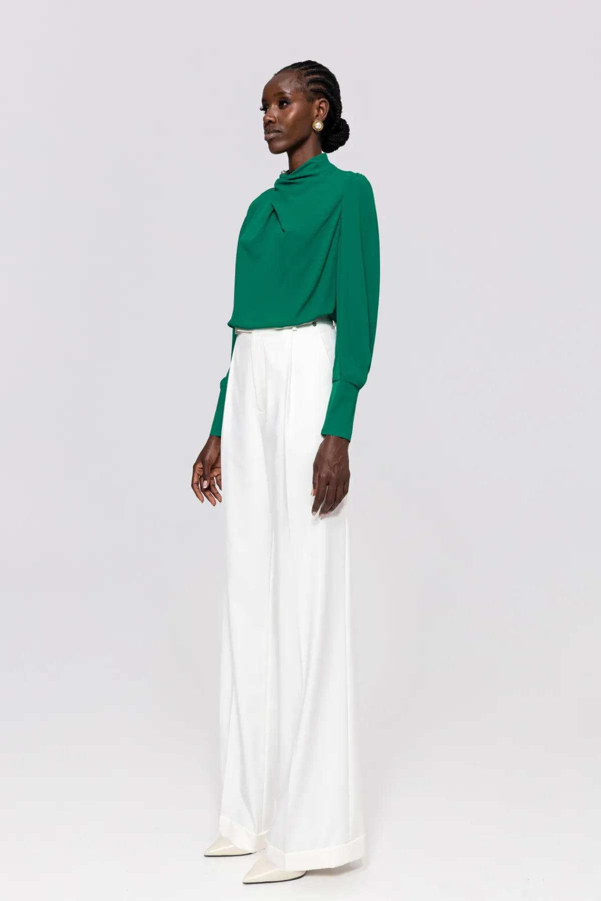 Flash Sale Pearl-detail draped top Tops