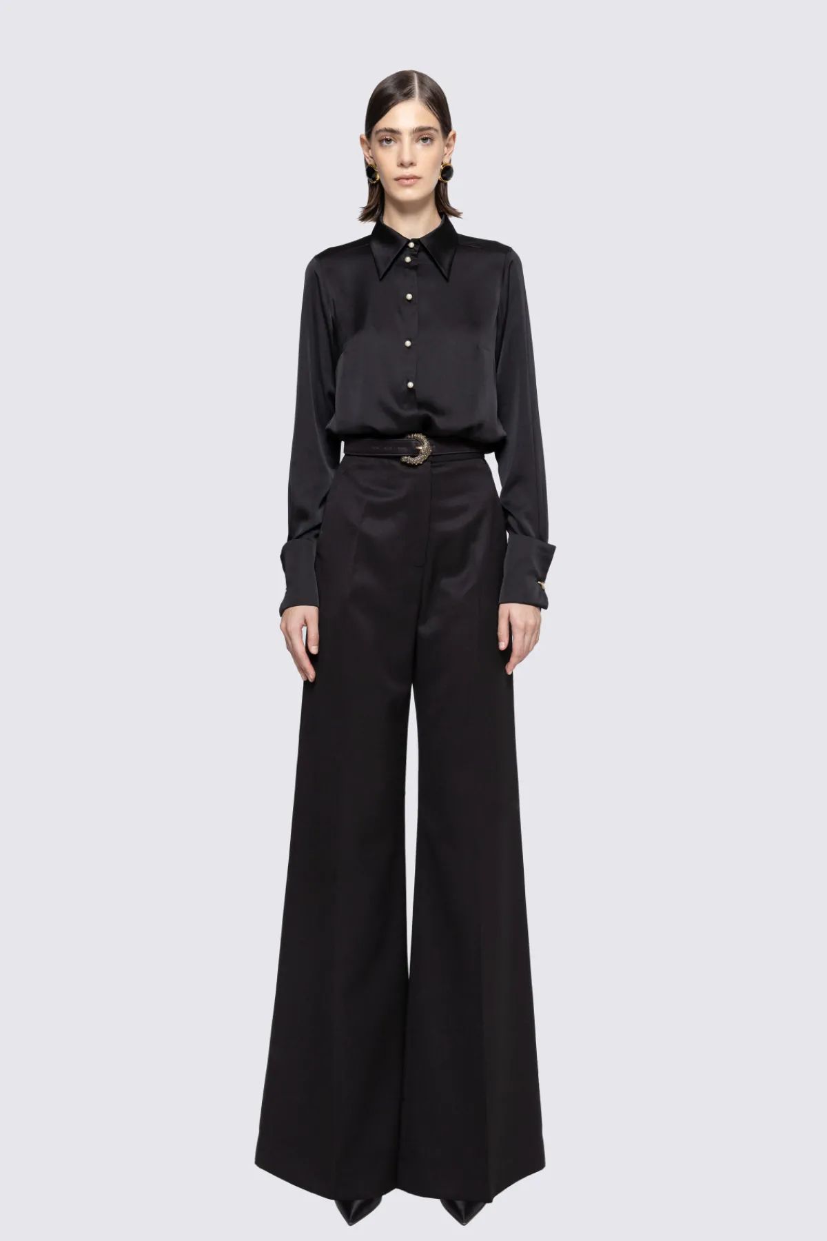 Discount Pearl-detail satin shirt Tops