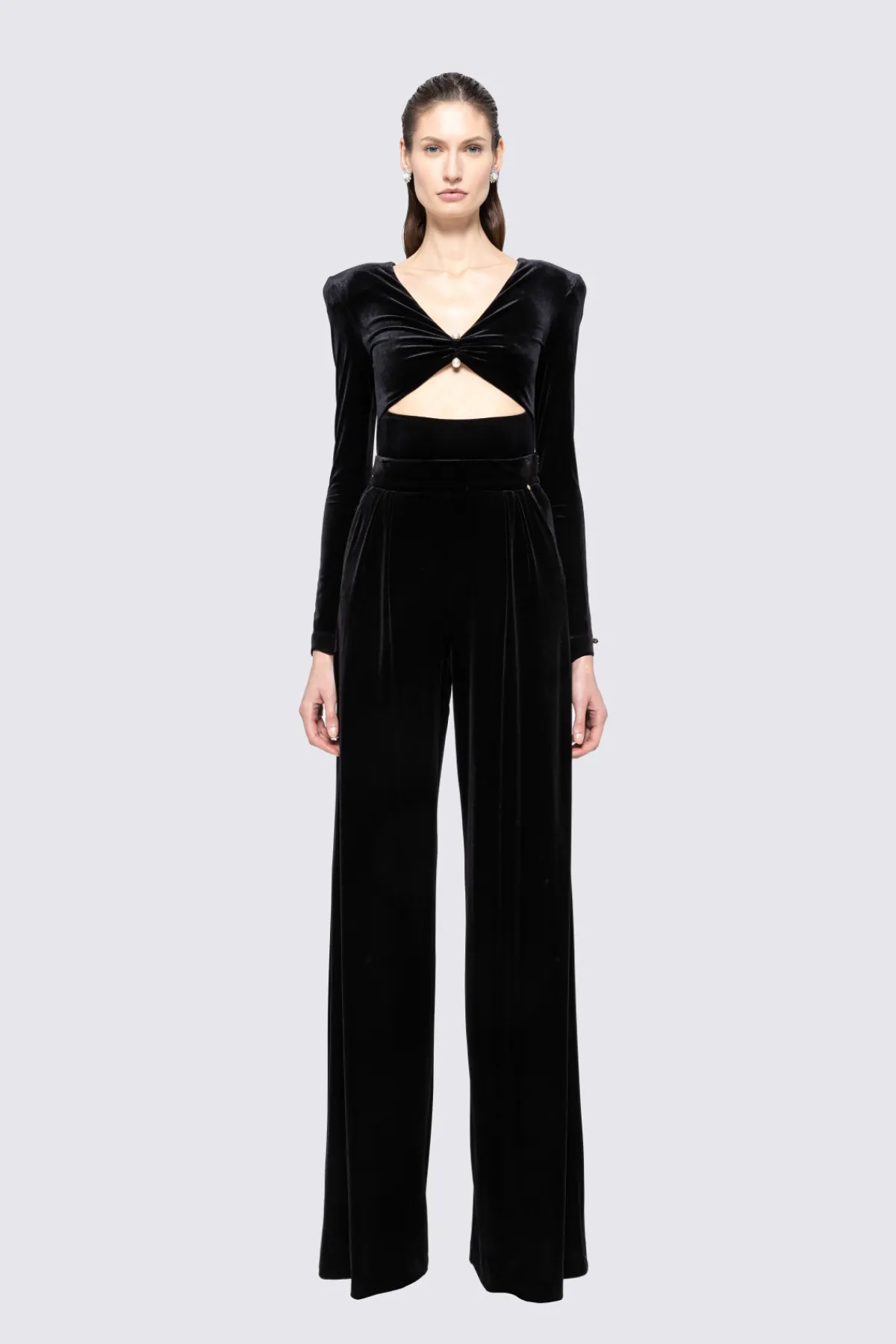 Sale Pearl-detail velvet bodysuit Body