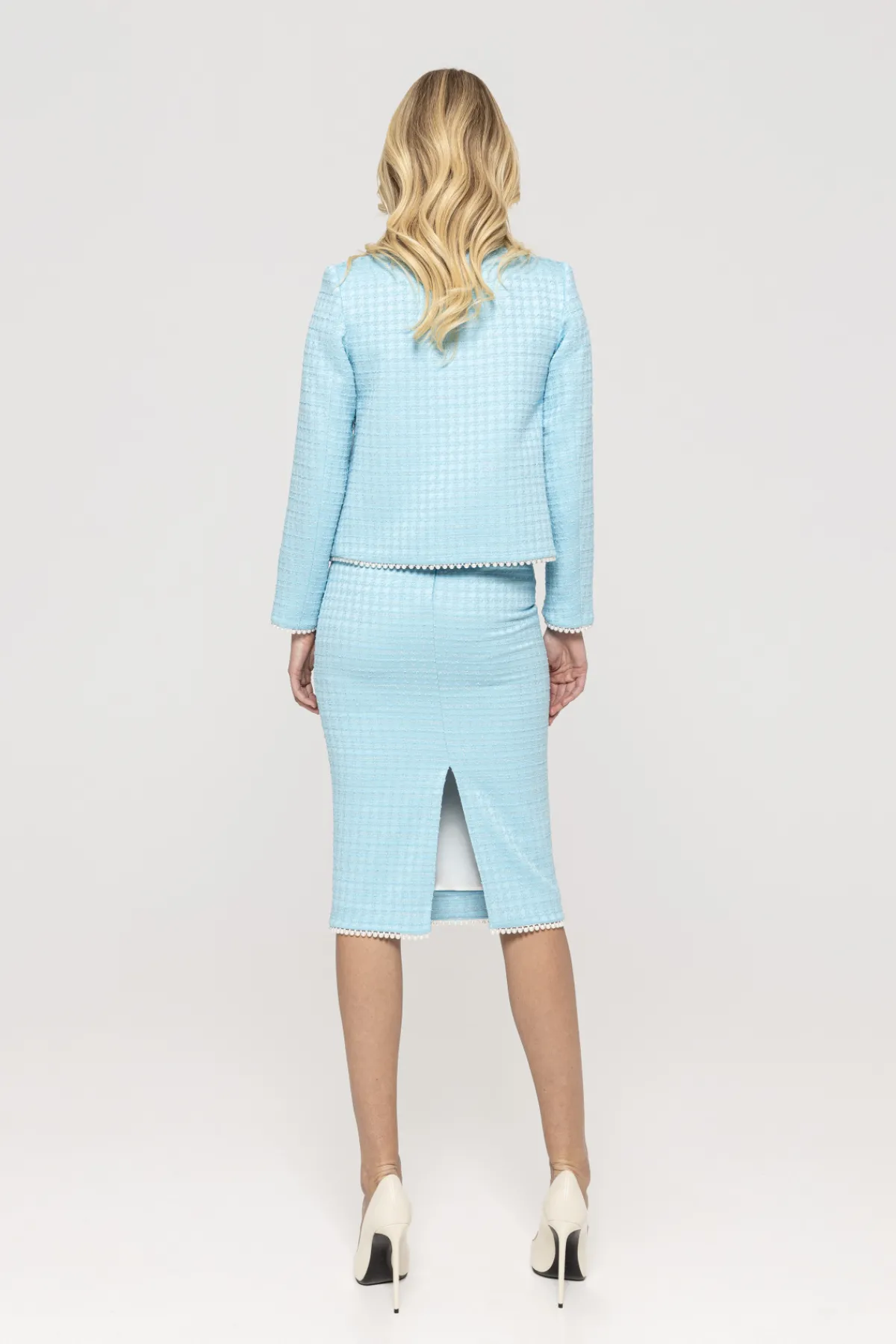 Clearance Pearl-trim bouclé blazer Jackets