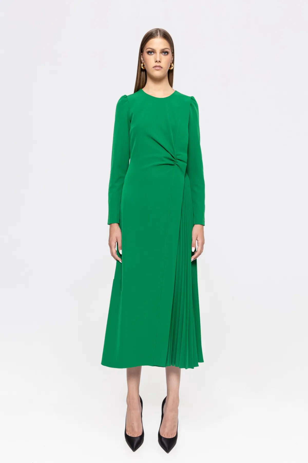 Cheap Pleat-detail midi dress Dresses