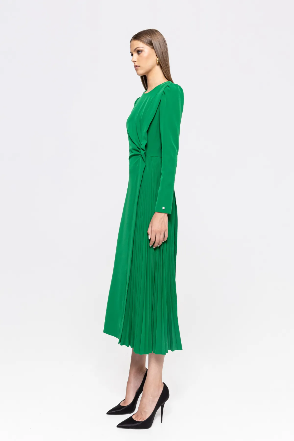 Cheap Pleat-detail midi dress Dresses