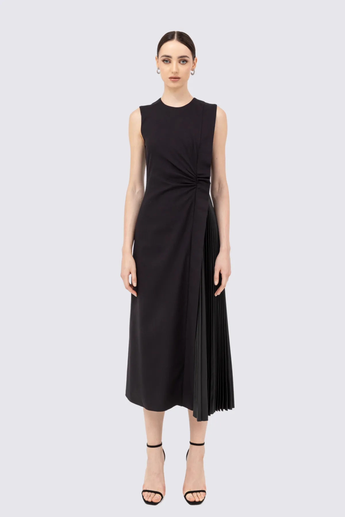 Clearance Pleat-detail wool midi dress Dresses