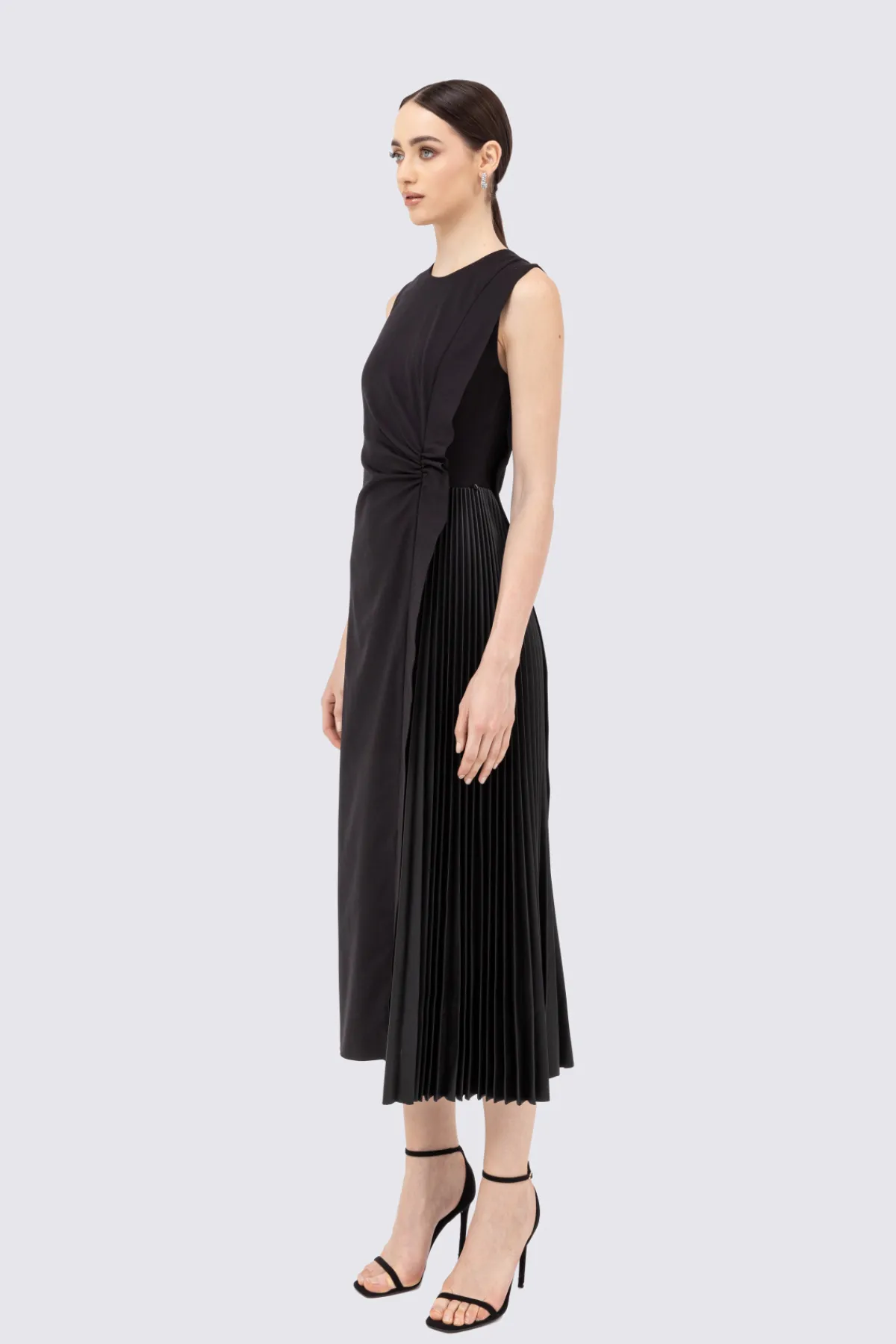 Clearance Pleat-detail wool midi dress Dresses