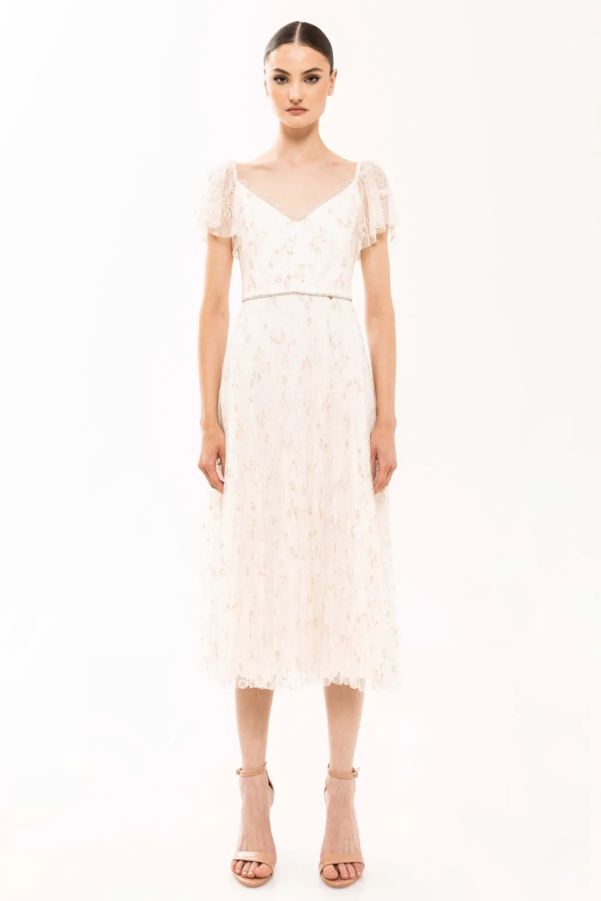 Cheap Pleated lace dress Dresses