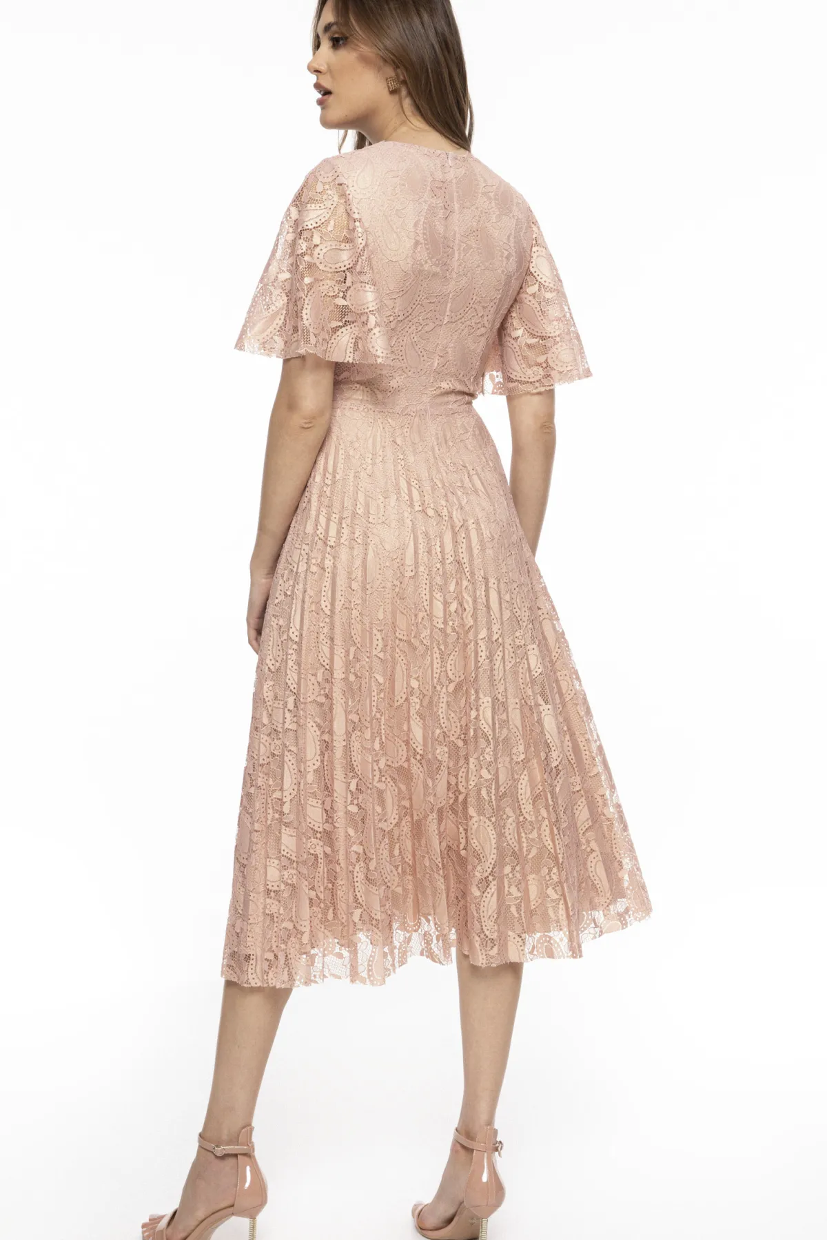 Cheap Pleated lace dress Dresses