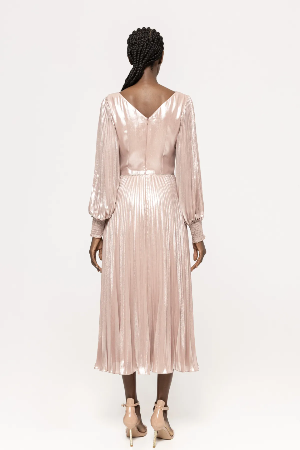 Discount Pleated lame midi dress Dresses
