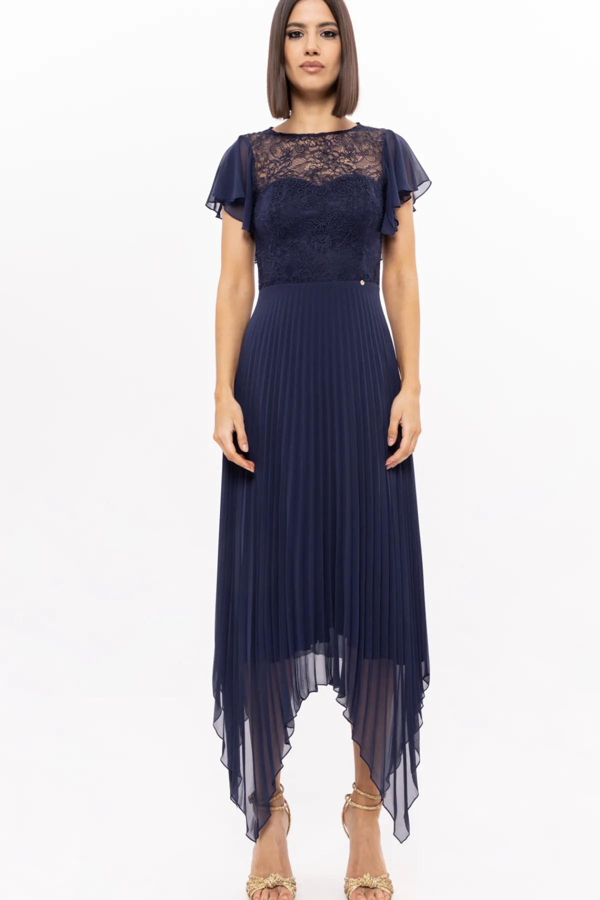 Hot Pleated midi dress Dresses