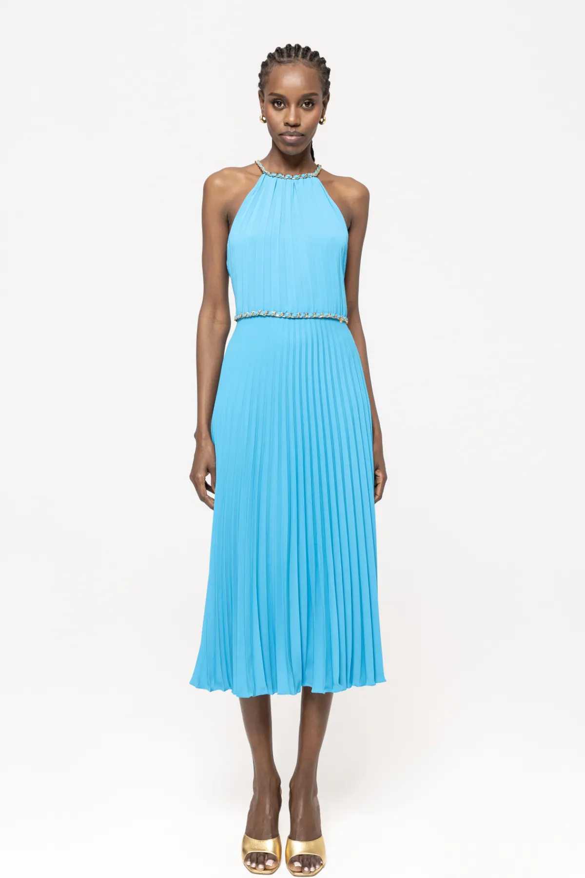 Fashion Pleated midi dress Dresses