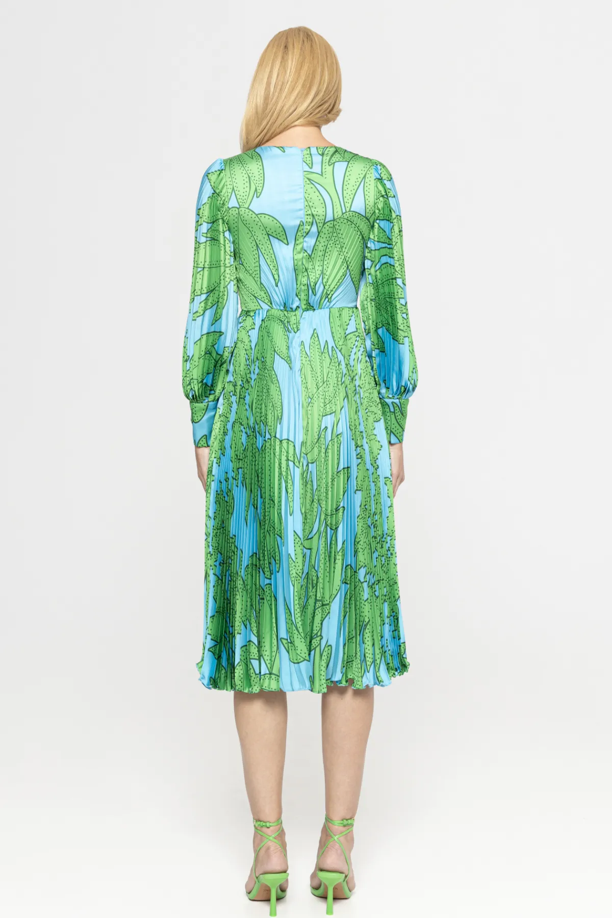 Cheap Pleated satin midi dress Dresses