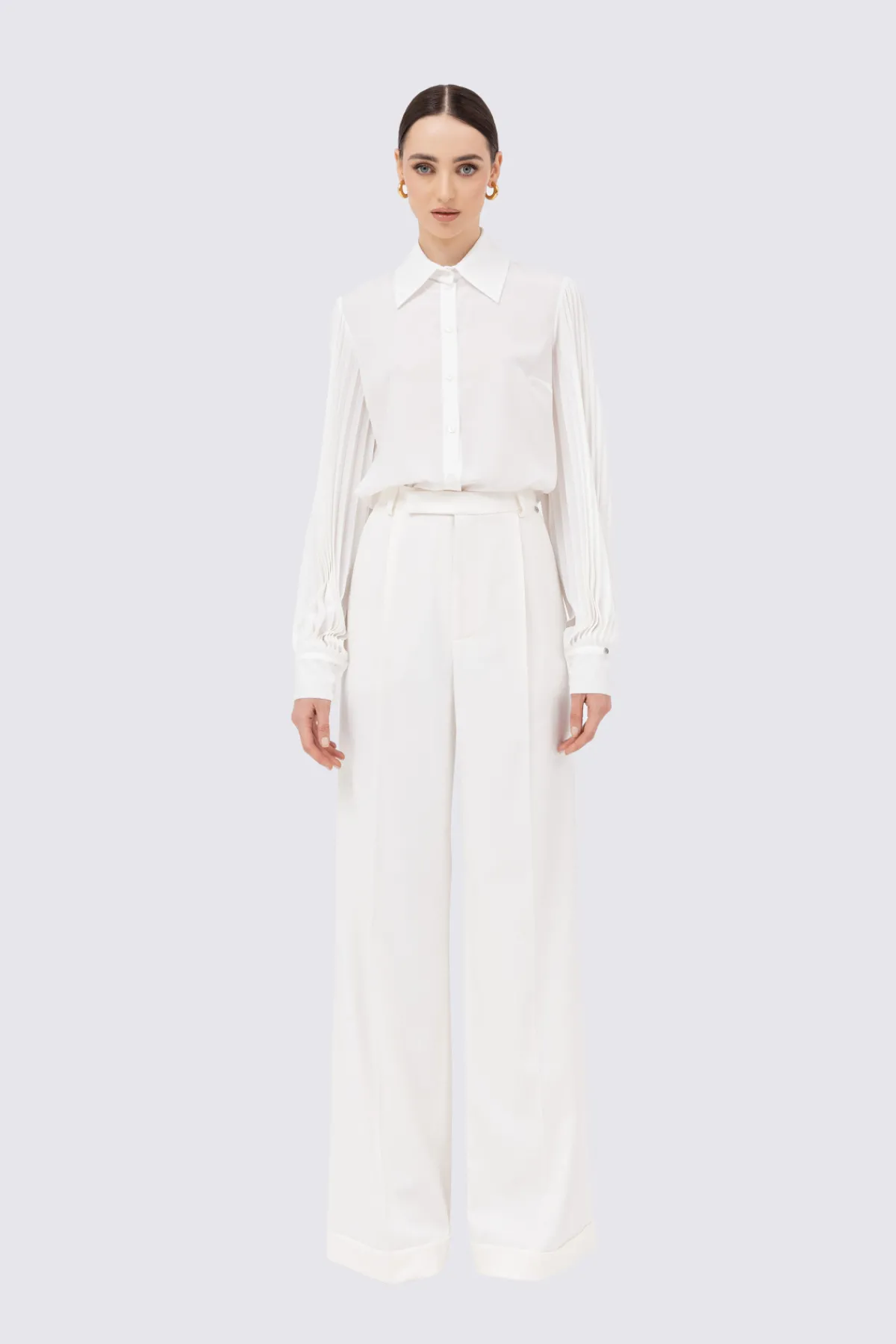 Cheap Pleated sleeves shirt Tops