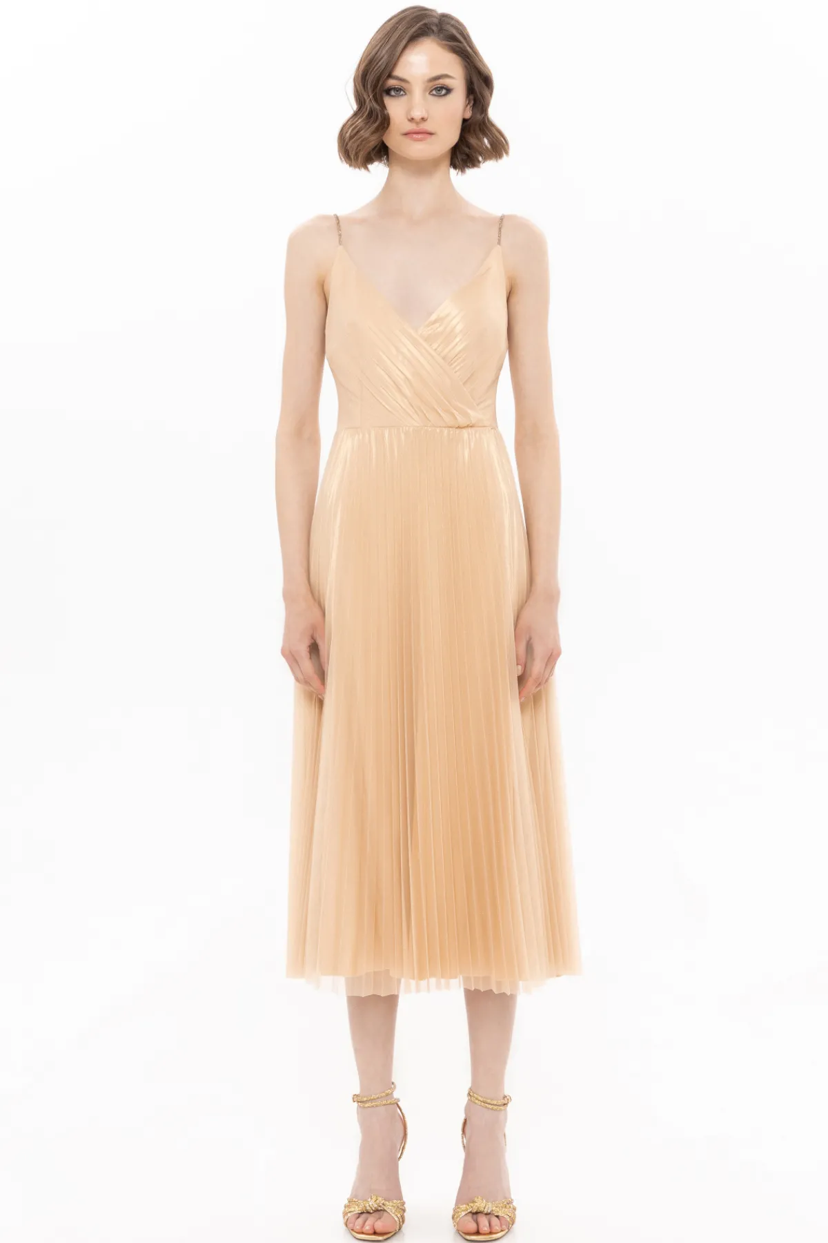 Hot Pleated tulle midi dress Dresses